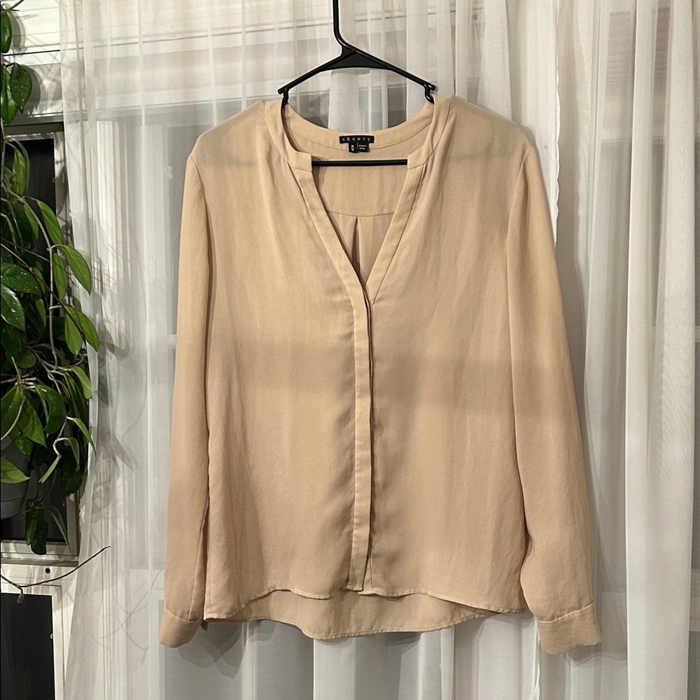 Theory Beige Blouse